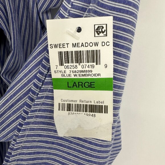 3/$25 INC International Concepts Off Shoulder Top L Long Bell Sleeve Embroidered - Picture 6 of 6